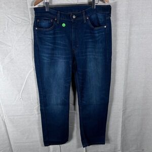 Levis 514 Mens Straight Fit Jeans Dark Wash Blue W36 L30 00514-1302